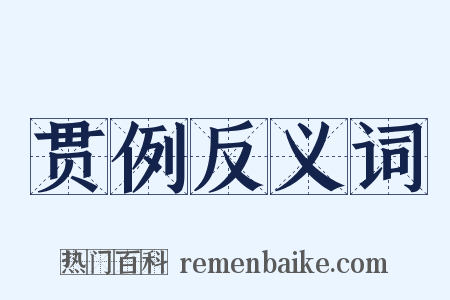 贯例反义词是什么意思的图片